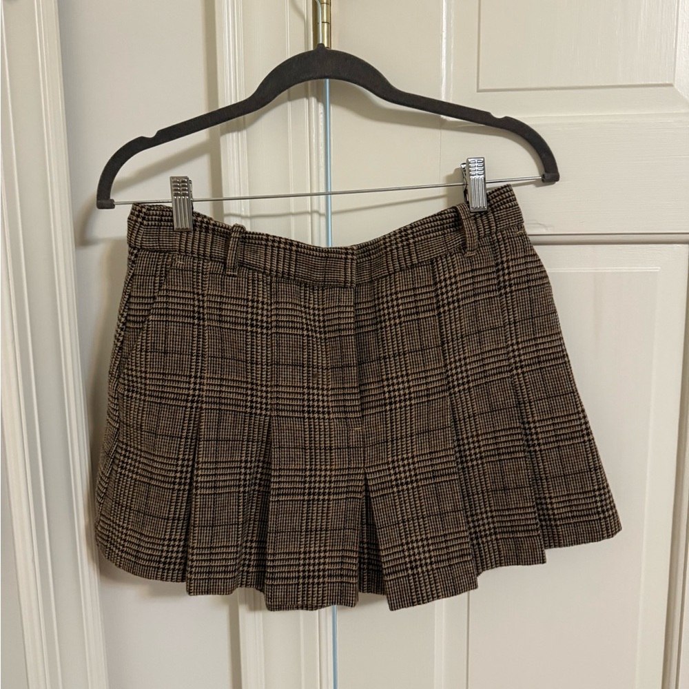 Mango Pleated Mini Skirt